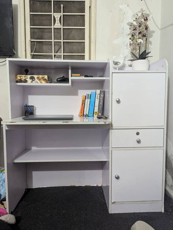 white wooden study and computer table 3