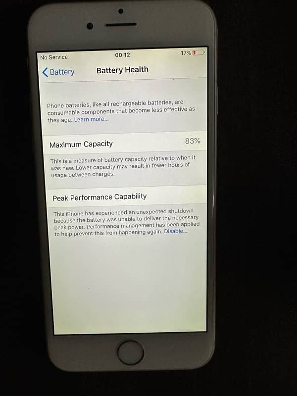 iPhone 6 pta non 128gb battery 83% 6