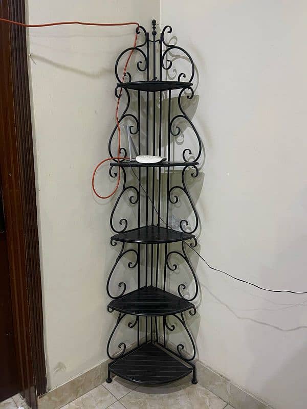 Elegant Iron Corner Shelf - 5 Tier - Perfect for Home Decor 0