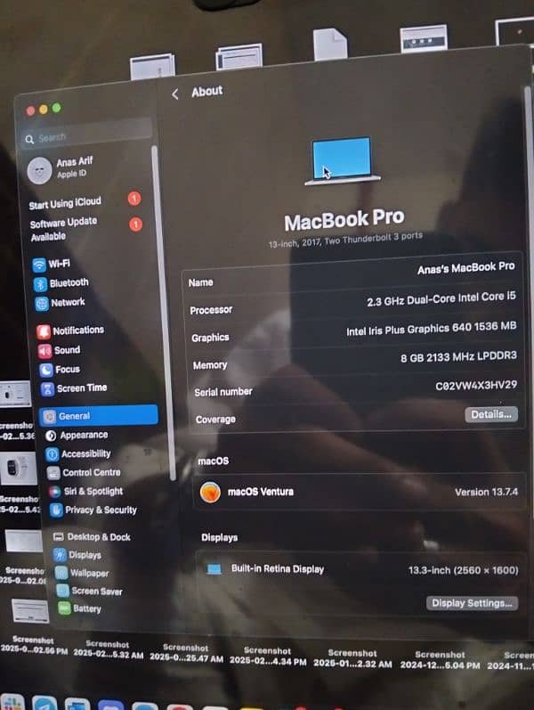 Macbook Pro 2017 i5 256GB 8
