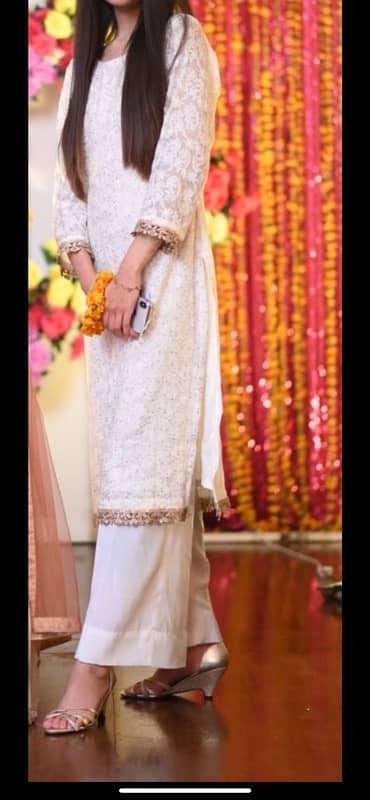 white and gold shirt and trousers 1