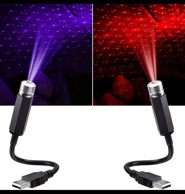 Car Roof Atmosphere LED Star Projector Light Romantic USB Laser S 4