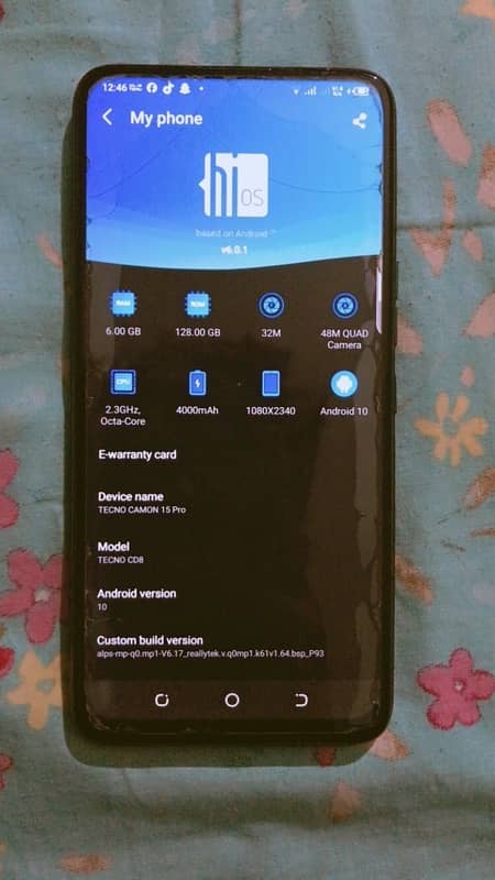 tecno camon 15 pro All ok  10/9.5 9