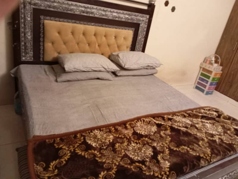 King Size Iron Bed with Mattress 1