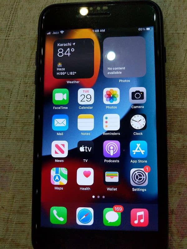 Iphone 7 plus PTA Approved 256 GB black color 0