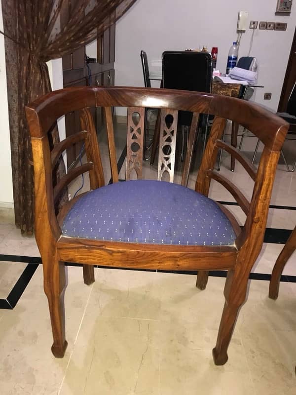 Vintage Sheesham Wood Coffee Chair WITHOUT STOOL – Excellent Condition 0