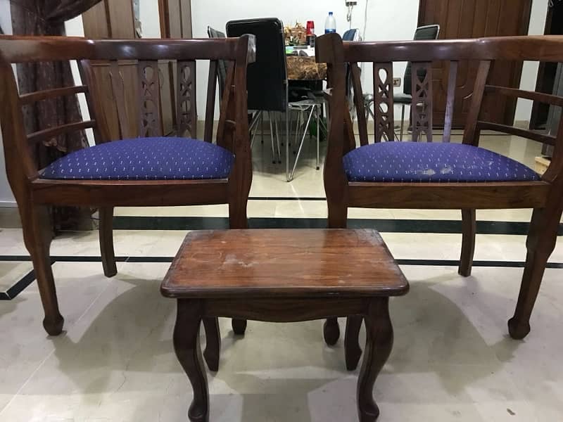 Vintage Sheesham Wood Coffee Chair WITHOUT STOOL – Excellent Condition 1