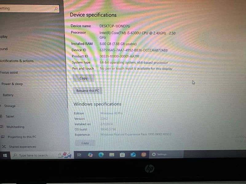 core I5 6th Generation laptop for sale condition 10/10 5