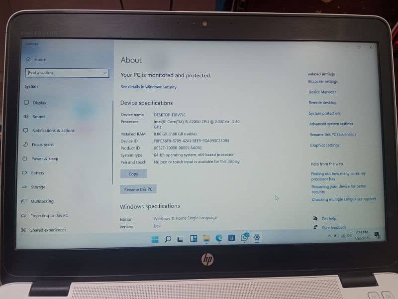 Hp laptop 840 G3 condition 10/10 03058500049 Whatsapp 3