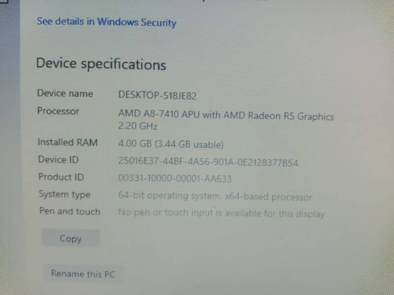 HP laptop AMD A8 available for sale 4