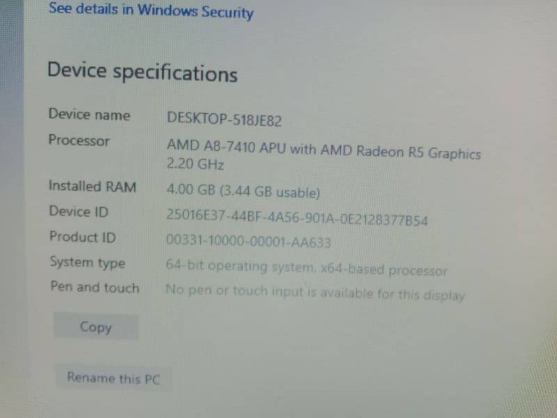 HP laptop AMD A8 available for sale 5