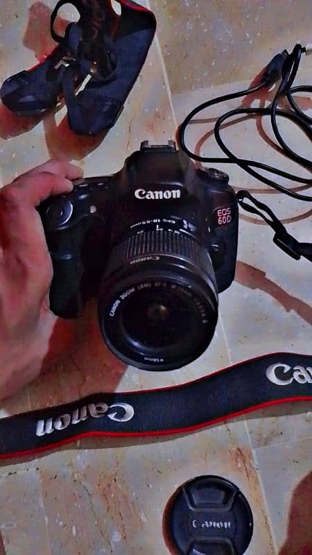 canon 60d with complete kit 10 by 10 condition contact 03293071384 1