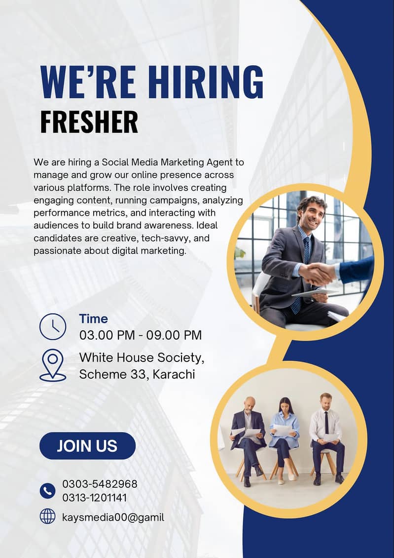 We are Hiring Contact us at 03035482968 0