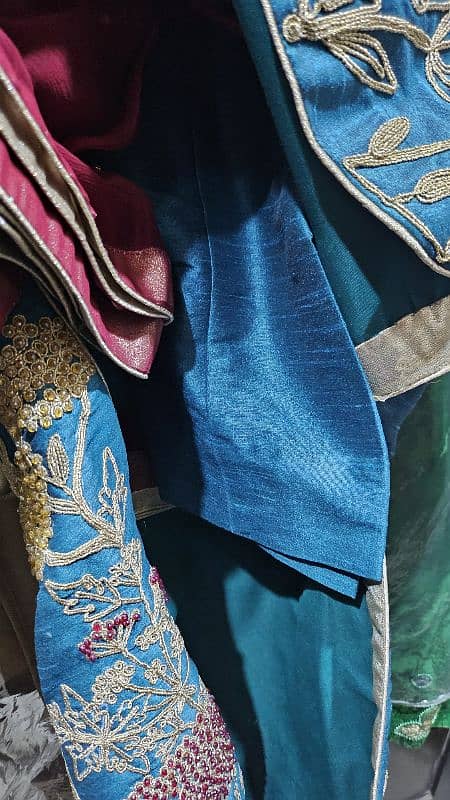 raw silk embroidered dress 4