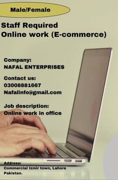 Job Sales and online work onsite for male and female