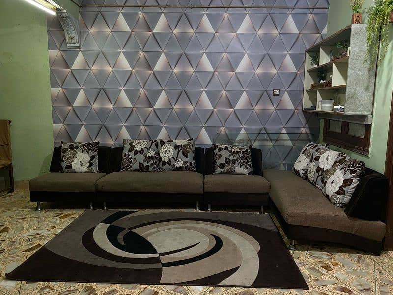 7 seater sofa set with table and cushions 1