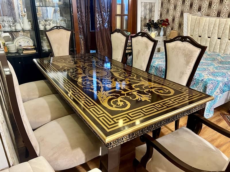 Few months used designer 8,chairs dining set Condition 10/10 2