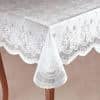 Only Vinyl Lace Tablecloth - Starburst Faux Crocheted Lace Tablecover
