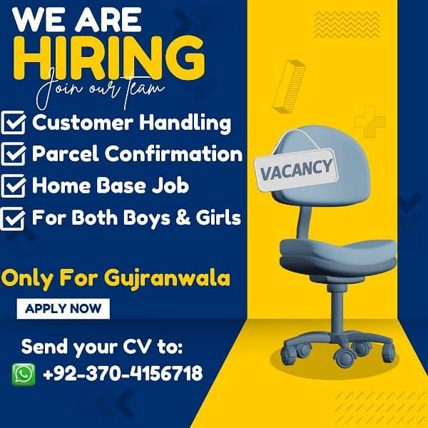 Best Job Offer for Gujranwala's Candidates. 0