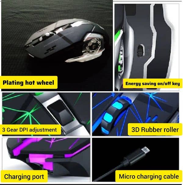 Professional wireless RGB gaming mouse. Details in description 0
