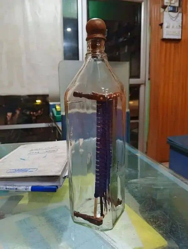Wooden Charpai Inside Glass bottle 2