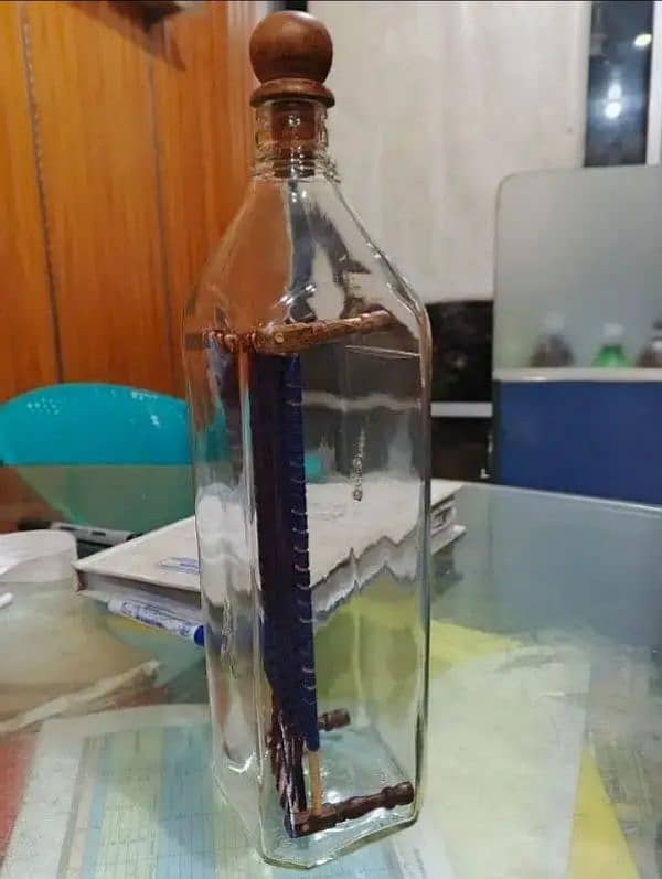 Wooden Charpai Inside Glass bottle 3