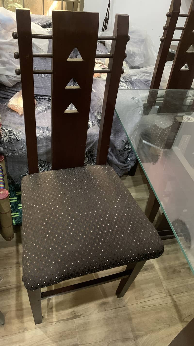 Dining table with 6 chairs glass table 3