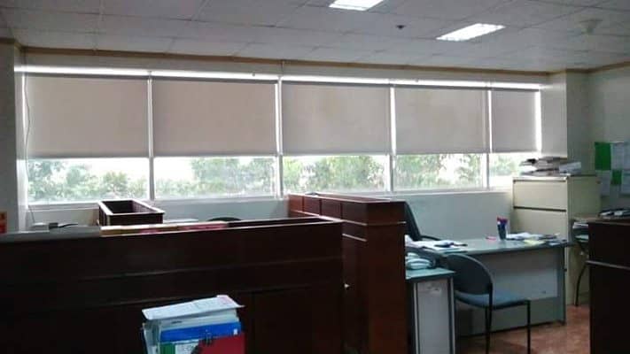 Sun heat block window blinds Roller Blinds Office renovation carpet 4