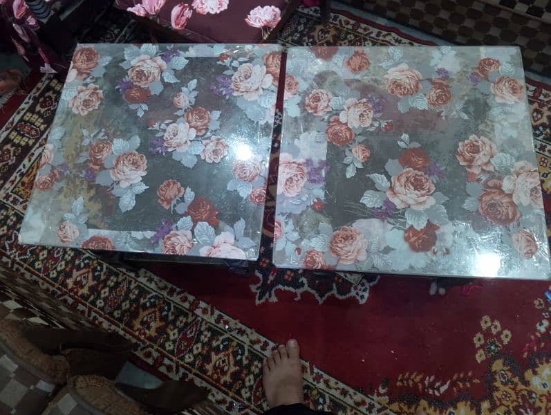 3 piece Wood table with mirror 4 sale 3