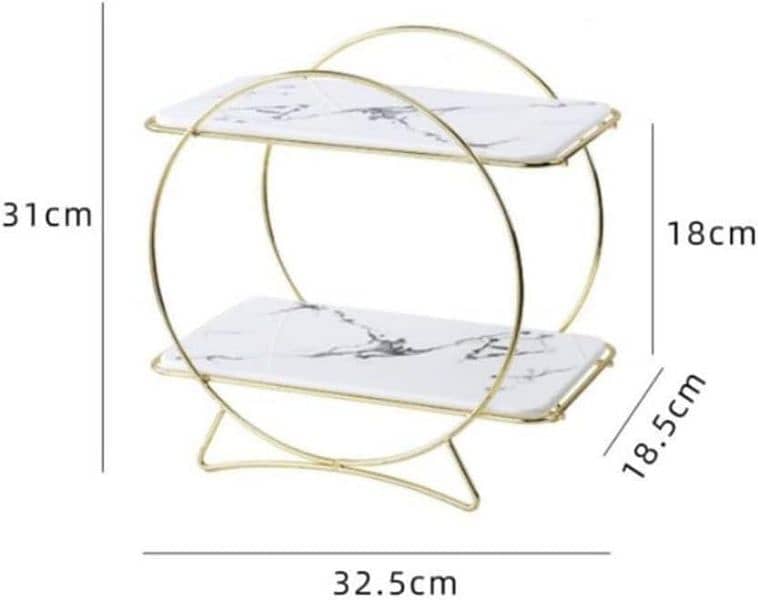 Stylish Golden Metal Makeup Organizer 4