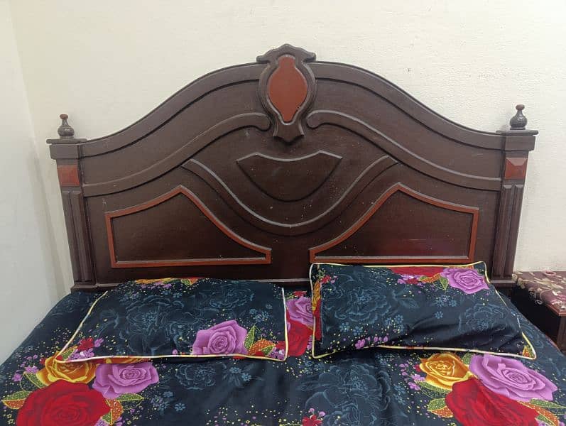 double bed with Dressing and showcase Almari 1