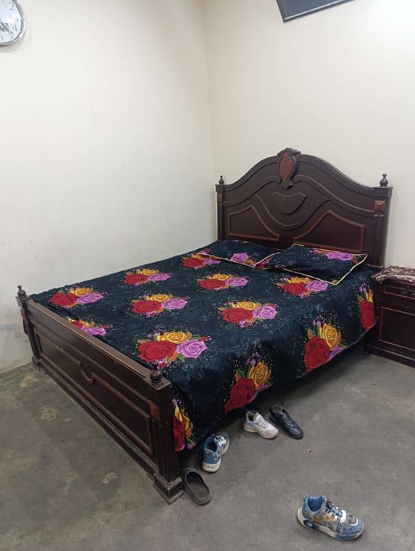 double bed with Dressing and showcase Almari 2