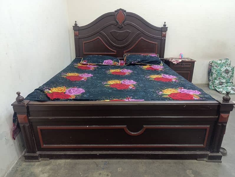 double bed with Dressing and showcase Almari 3