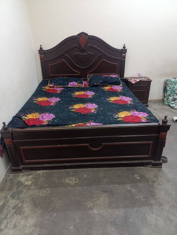 double bed with Dressing and showcase Almari 4