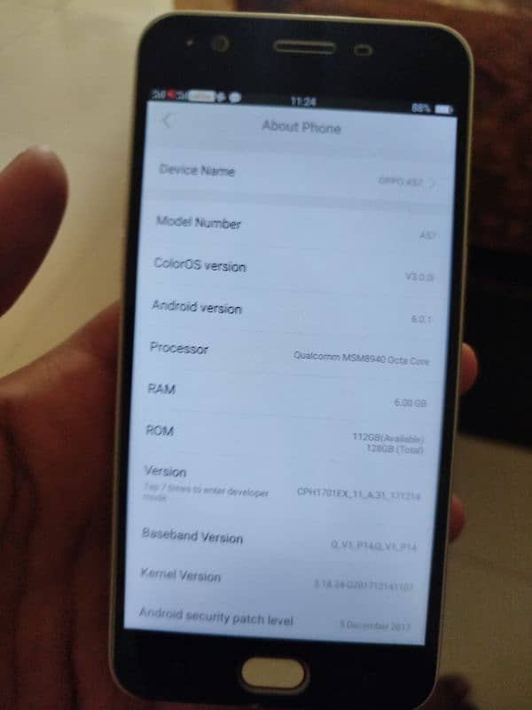oppo a57 6 128 GB pta approved 2