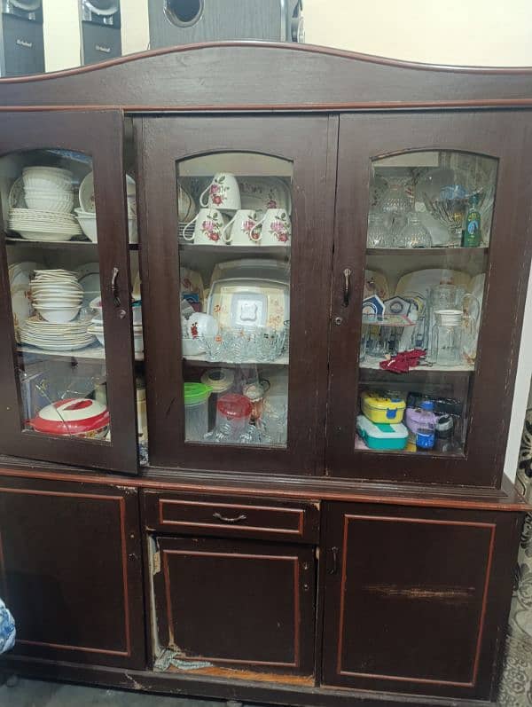 double bed with Dressing and showcase Almari 9
