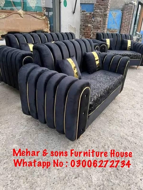Premium Quality Turkish Design six  Seater sofa sets 2