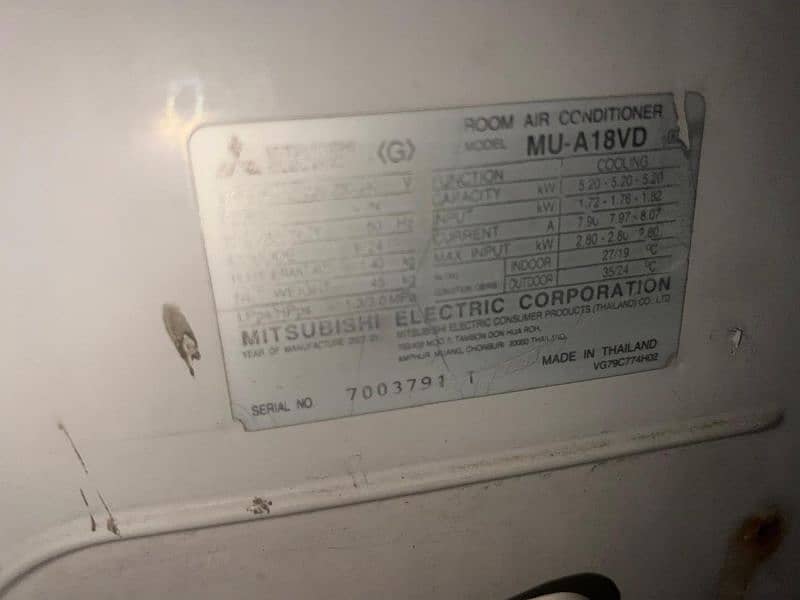 Mitsubishi A/C 1.5 Ton 8