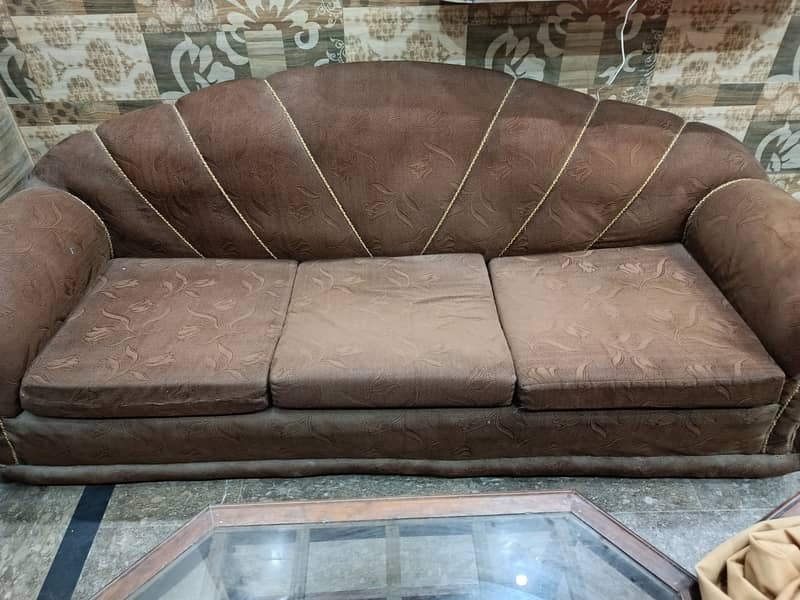 6 Seater sofa set with side and centre tables for sale 4