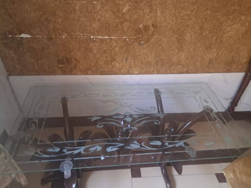 glass center table(pure wood diyaar) 4