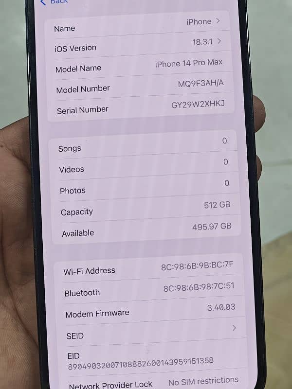 I phone 14 pro max 512gb 1