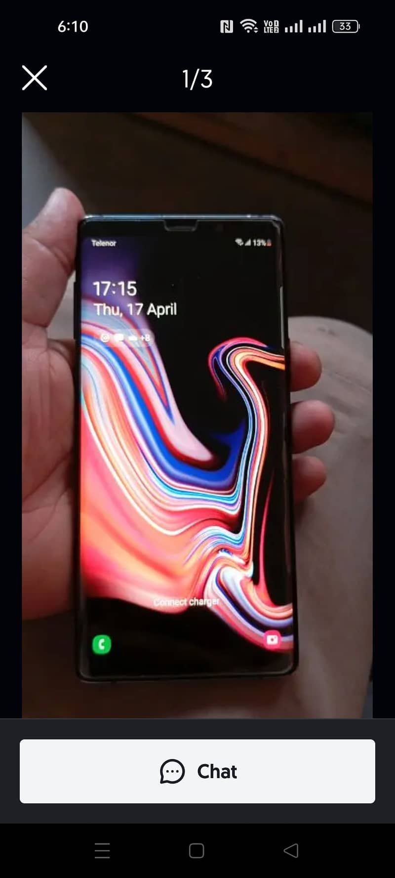 Samsung Galaxy note9 6/128 dual pta no dot no shade back break 0
