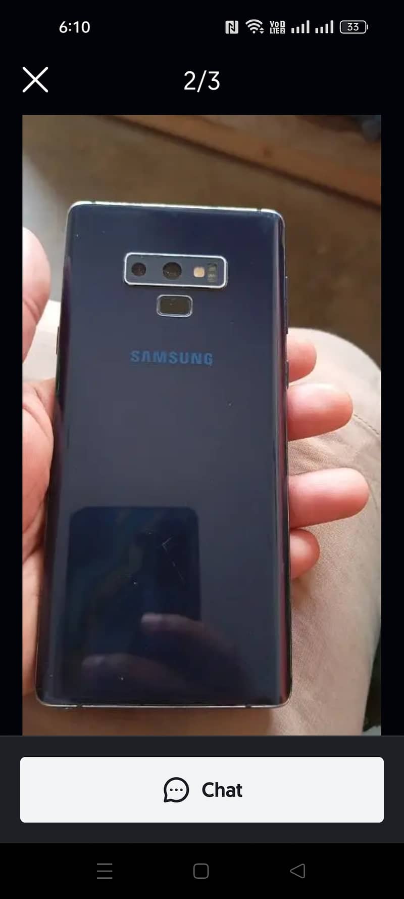 Samsung Galaxy note9 6/128 dual pta no dot no shade back break 2