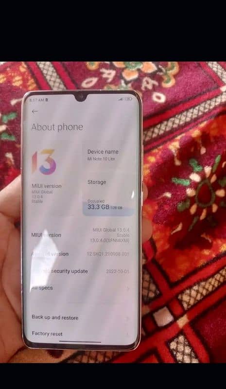 Gaming Device Mi Note 10 Lite 0