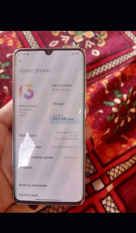 Gaming Device Mi Note 10 Lite 7