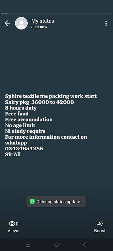 Need staff required textile industry jobs available in Lahore 0