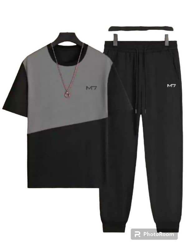 2 Pcs Unisex Polyester Printed Tracksuit 0
