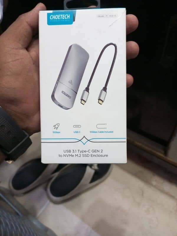 Choetech USB 3.1 Type-C Genration 2 To NVme M. 2 SSD Enclosure 0