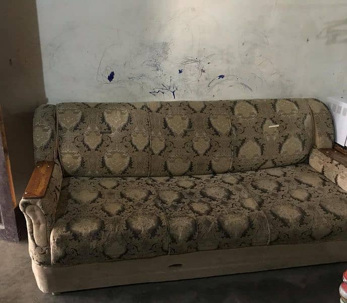 Double bed, Wardrobe, sofa set 5