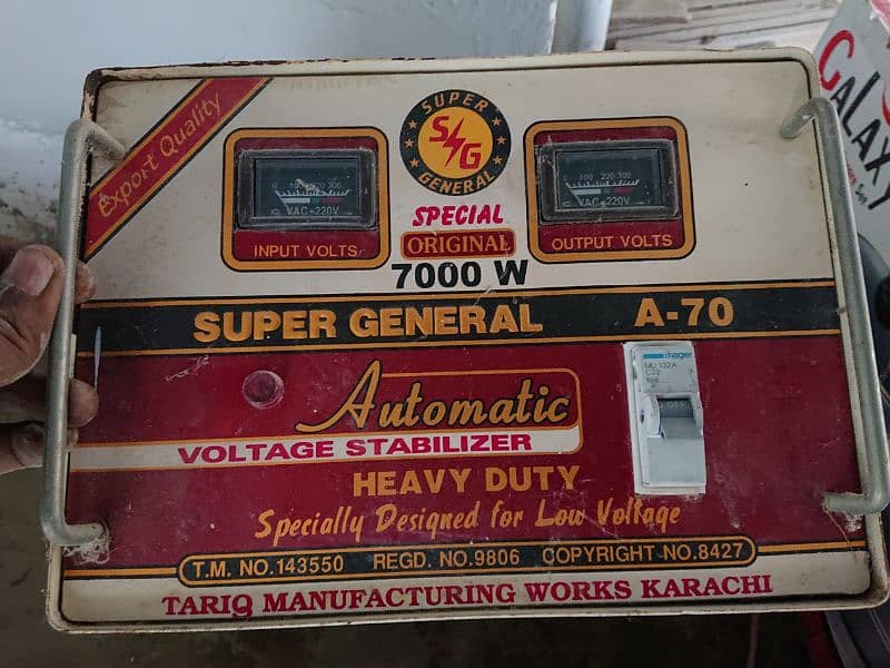 A 70 Automatic Super General Stabilizer 7000Watt 0